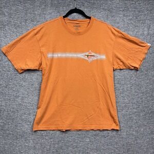 Vintage Speedo Sports T-Shirt Mens Short Sleeve Sailing Y2K Shirt Orange Size XL